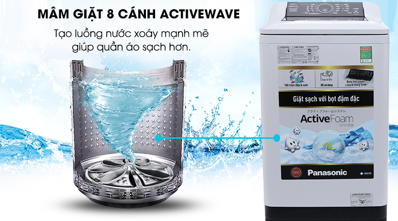 mâm giặt - Máy giặt Panasonic 9 kg NA-F90A4HRV lồng đứng