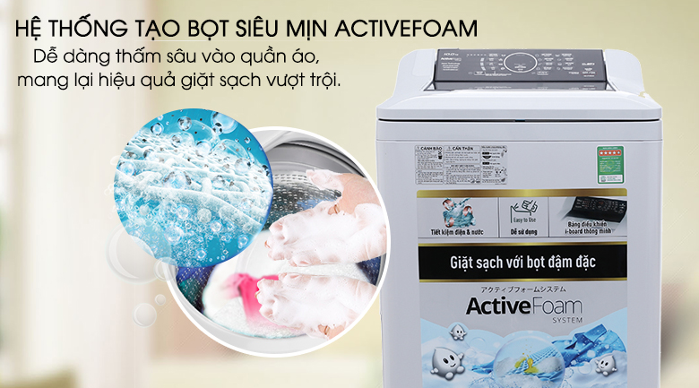 hệ thống tạo bọt - Máy giặt Panasonic 9 kg NA-F90A4HRV lồng đứng