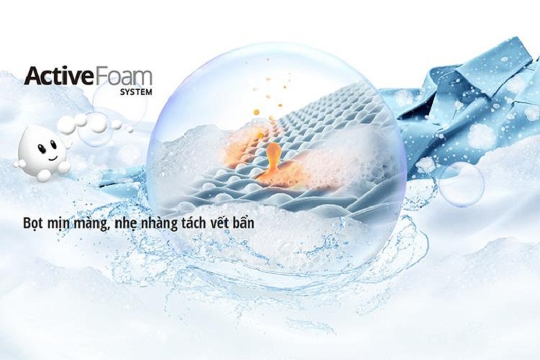 Hệ thống ActiveFoam- Máy giặt Panasonic 9KG NA-F90V5LRV lồng đứng