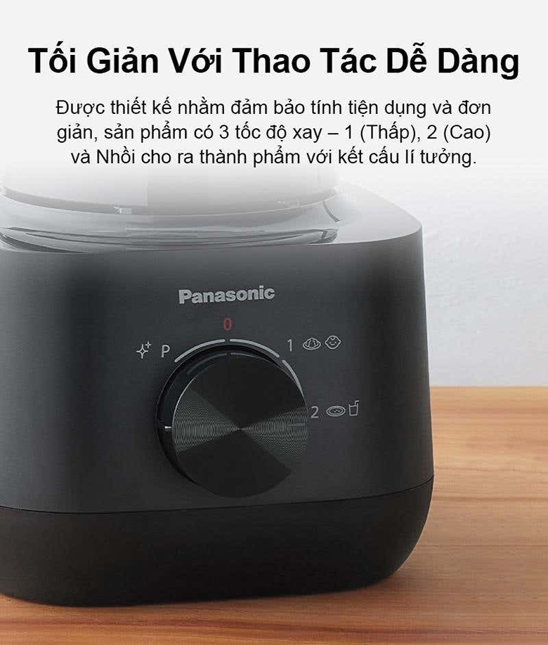 Máy xay sinh tố Panasonic MX-EG5311KRA - Bảng điều khiển núm xoay dễ sử dụng