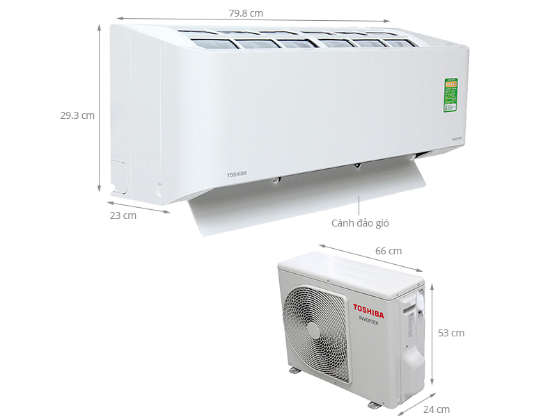 Thiết kế hiện đại - Điều hòa Toshiba 1 chiều Inverter 12000BTU RAS-H13BKCV-V