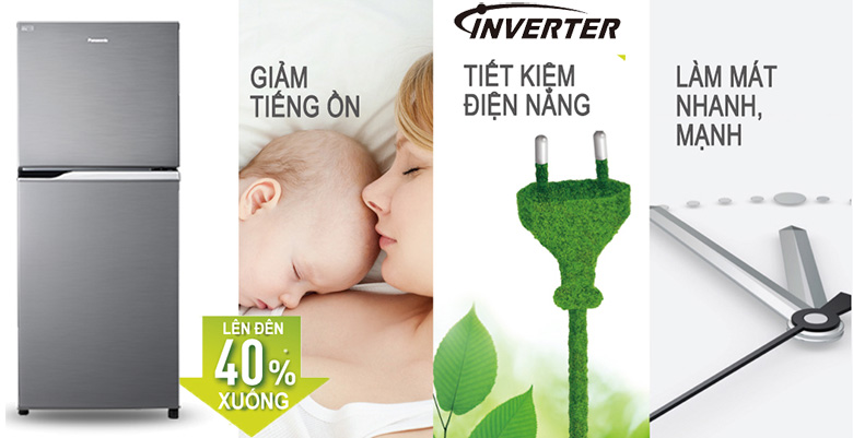 Tủ lạnh Panasonic Inverter 234 lít NR-BL263PPVN tiết kiệm điện