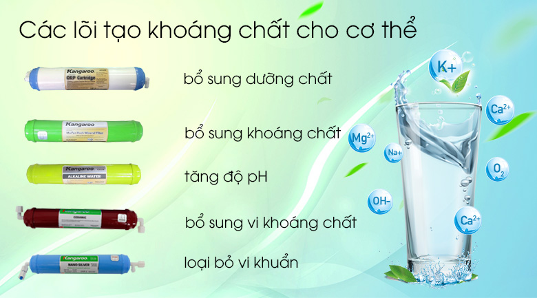 Máy lọc nước Kangaroo không vỏ KG109A-KV 5 lõi bổ sung