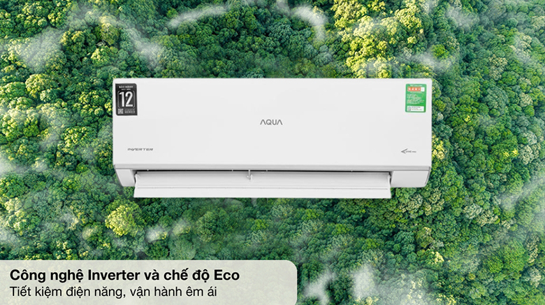 Công nghệ tiết kiệm điện Inverter - Điều hòa Aqua 1 chiều Inverter 12300 BTU AQA-RUV13RB3