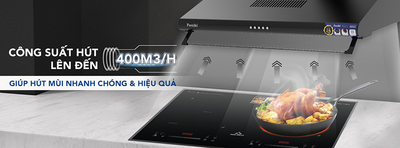 Máy hút mùi âm tủ Funiki HKH9638 lực hút 400m3/h
