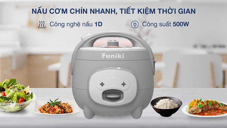 Nồi cơm điện Funiki HRC6124 - Mâm nhiệt lớn, nấu chín nhanh chóng