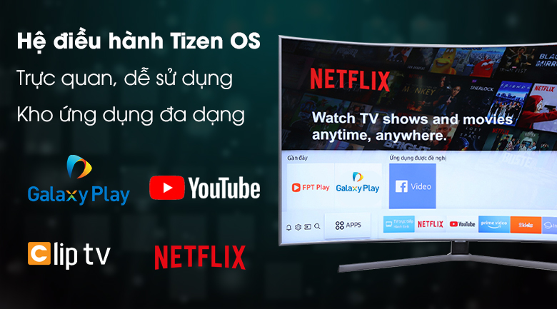 Hệ điều hành Tizen - Smart Tivi Samsung 4K 49 inch UA49NU7500KXXV