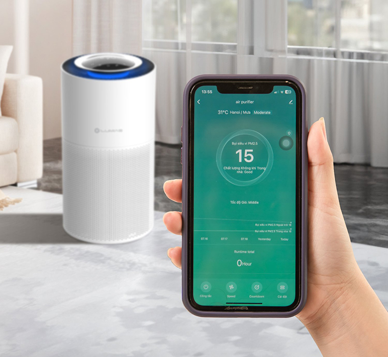 Máy lọc không khí Lumias Bulma Pro điều khiển ứng dụng