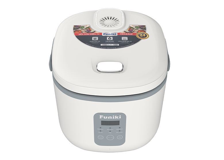 Nồi cơm điện tử Funiki 1.8 lít HEC6462 - Công suất mạnh mẽ, nấu chín nhanh chóng