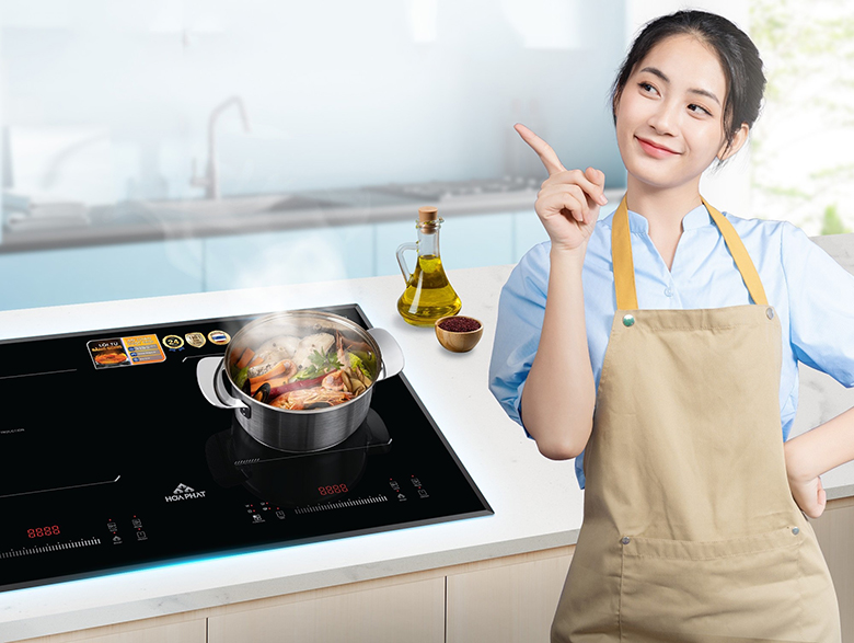 Bếp từ đôi Hòa Phát HPC D22A2 hẹn giờ