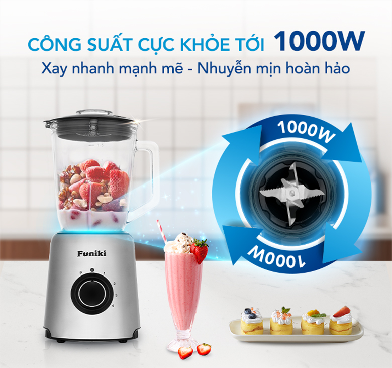 Máy xay sinh tố đa năng Funiki HCB2252 - Công suất lớn 1000W