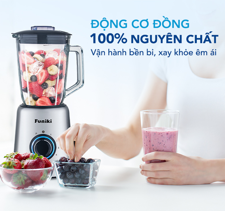 Máy xay sinh tố đa năng Funiki HCB2252 - Hoạt động êm ái, bền bỉ