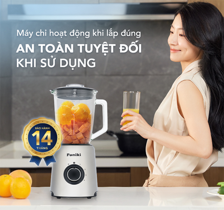 Máy xay sinh tố đa năng Funiki HCB2252 - Trang bị nhiều tính năng an toàn