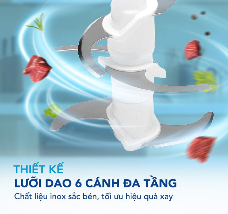 Máy xay thịt Funiki 1.5 lít HMG2553 - Lưỡi dao inox đa tầng sắc bén