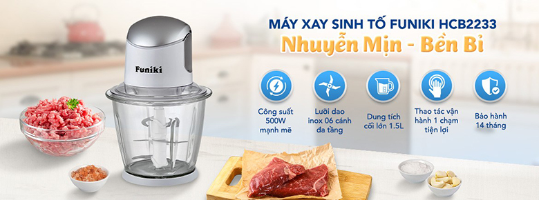 Máy xay thịt Funiki 1.5 lít HMG2553