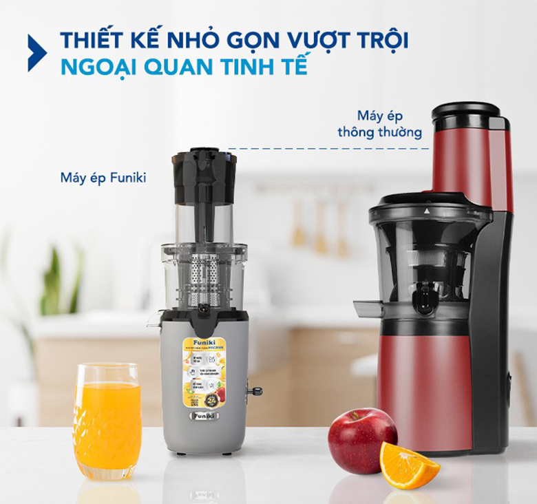 Máy ép chậm Funiki HSC2666 - Thiết kế hiện đại, nhỏ gọn, tiết kiệm không gian