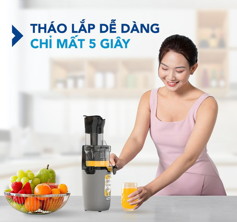 Máy ép chậm Funiki HSC2666 - Tháo lắp dễ dàng chỉ mất 5 giây