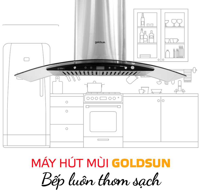 Máy hút khói Goldsun 90cm GS-190D