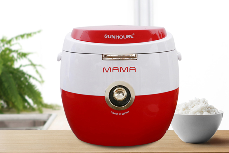 Thiết kế-Nồi cơm điện 1.8L Sunhouse SHD8661 đỏ trắng