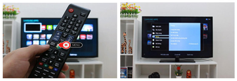 Cách sử dụng tivi Samsung internet kết nối mạng cơ bản bước 1