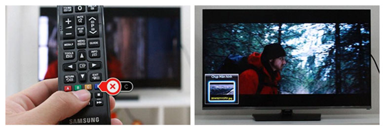 Cách chụp màn hình tivi Samsung internet bước 3