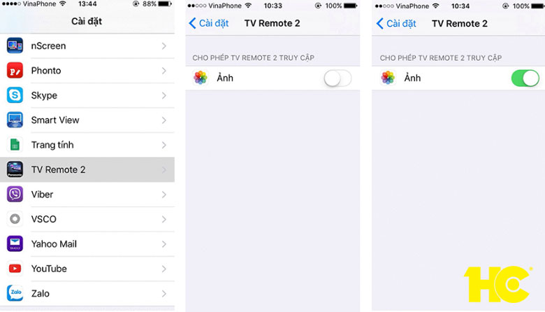 kết nối iphone với tivi panasonic bước 2