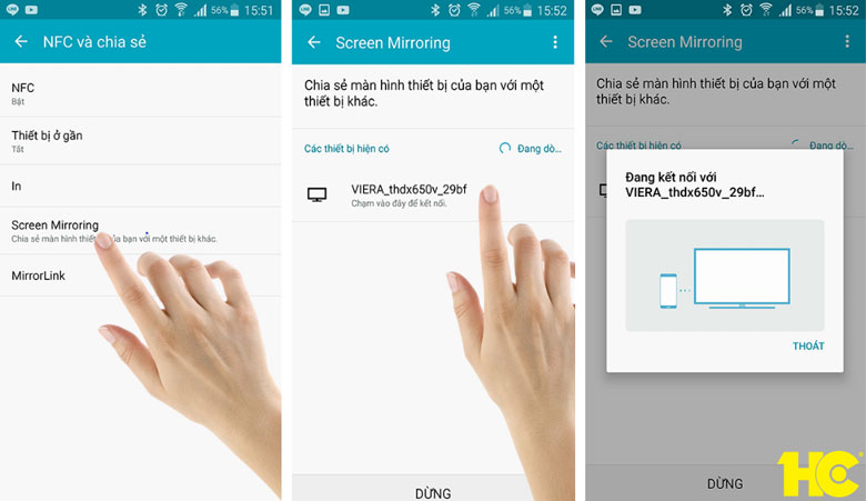 kết nối điện thoại với tivi Panasonic bước 2