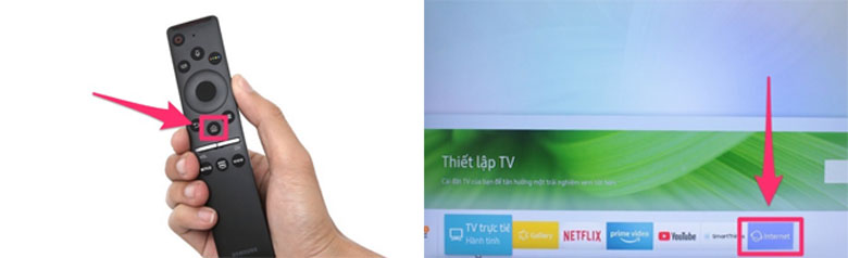 Cách kết nối chuột, bàn phím không dây với Smart tivi Samsung 2019 bước 1 2