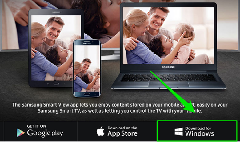 Kết nối máy tính với tivi bằng Samsung Smart View bước 1