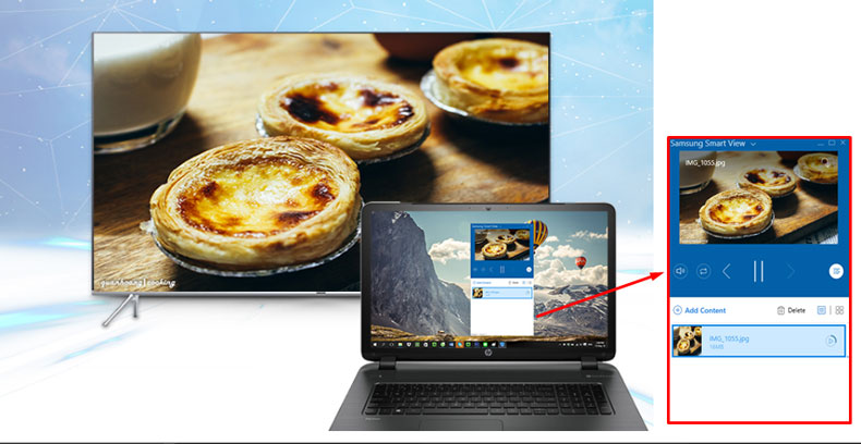 Kết nối máy tính với tivi bằng Samsung Smart View hoàn thành