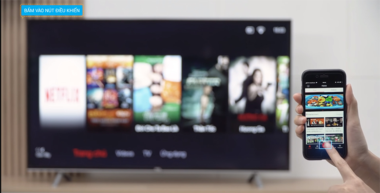 kết nối iPhone với tivi TCL - t-cast điều khiển tivi