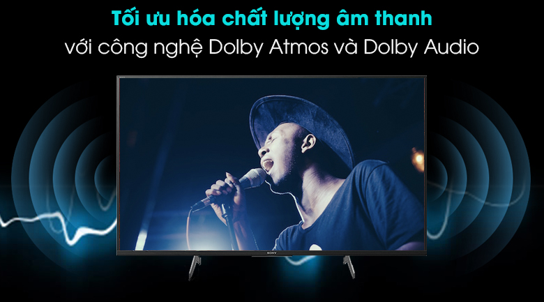 Âm thanh tivi Sony 43X8500H/S sống động, chân thực, mạnh mẽ với công nghệ Dolby Atmos