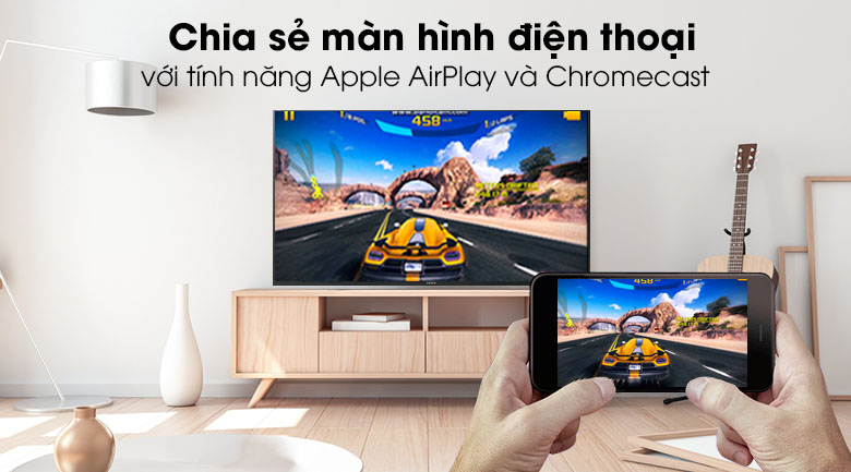 Dễ dàng chiếu màn hình điện thoại lên tivi Sony 43X8500H/S bằng tính năng Chromecast 