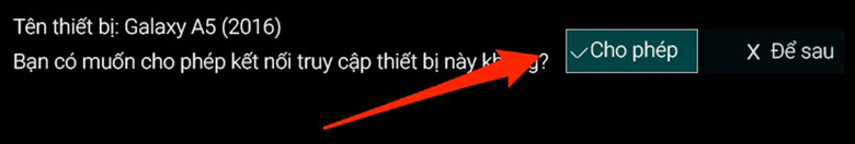 kết nối điện thoại với tivi qua bluetooth - cho phép