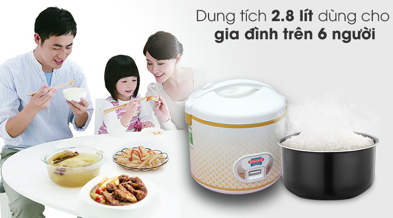 Dung tích-Nồi cơm điện NK Sunhouse 2,8L SH830