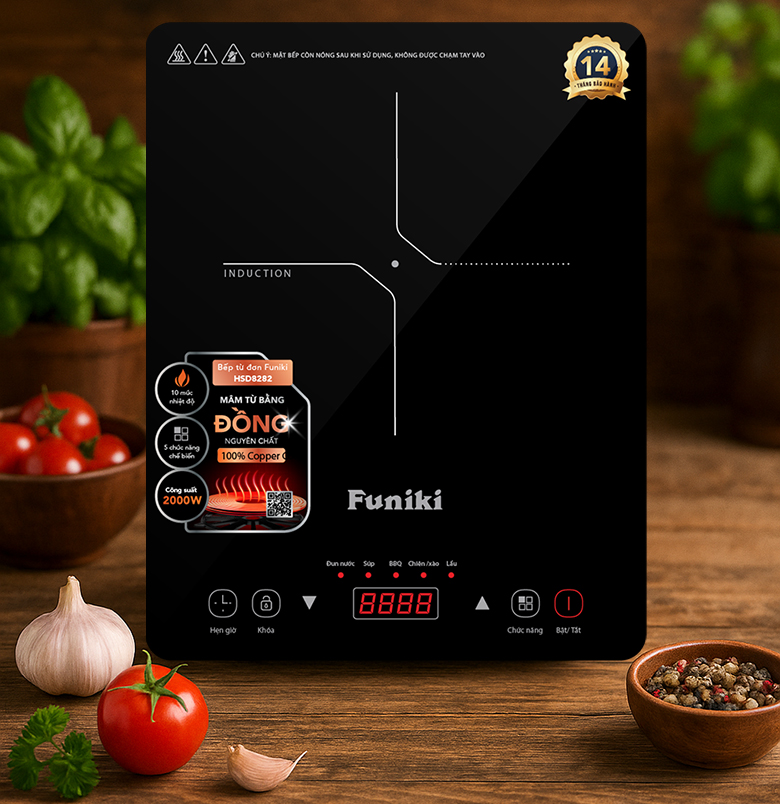 Bếp từ đơn Funiki HSD8282 nhỏ gọn