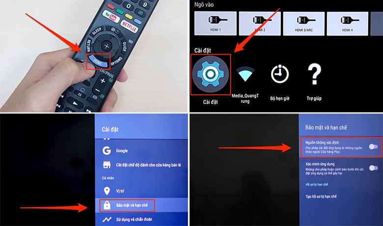 cách tải ứng dụng trên tivi Sony - cài bằng file apk bước 3