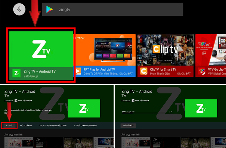 cách tải ứng dụng trên tivi Sony - android tivi mới nhất bước 2