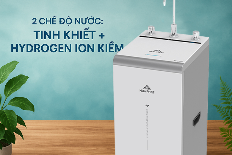 Máy lọc nước Hydrogen Ion Kiềm RO Hòa Phát HPA855 2 chế độ nước