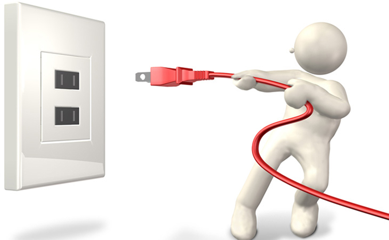 rút nguồn điện khắc phục màn hình tivi Sony bị sọc