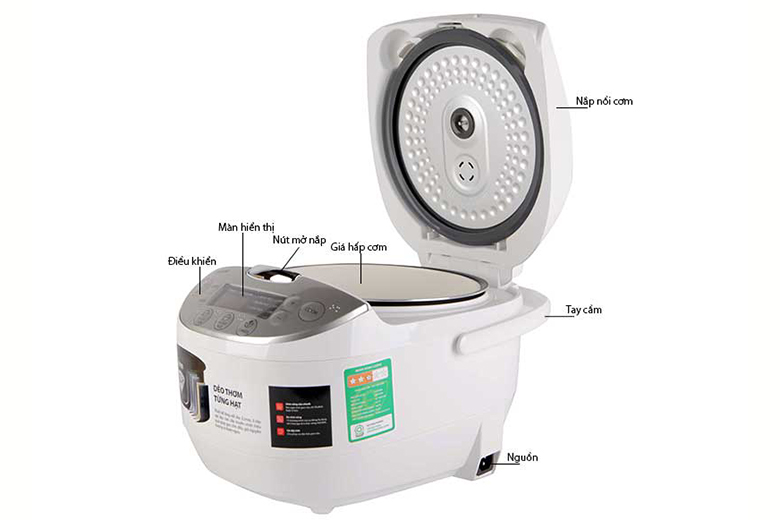 ảnh kích thước-Nồi cơm điện tử Toshiba 1.8 lít RC-18DH1NV