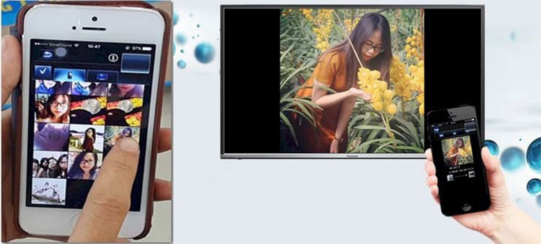 Hình ảnh sẽ được tải lên TV