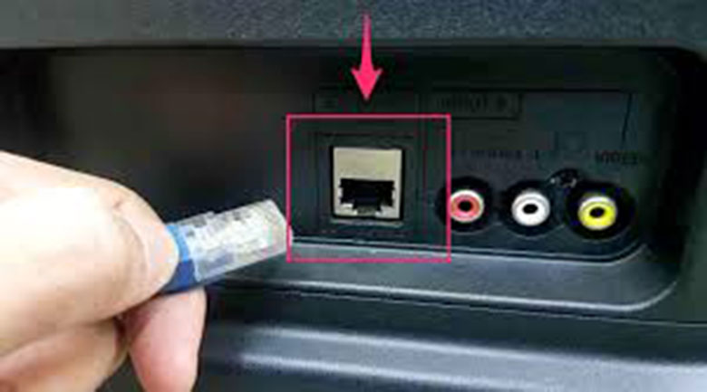 Bằng cáp LAN-IP để xem camera trên tivi