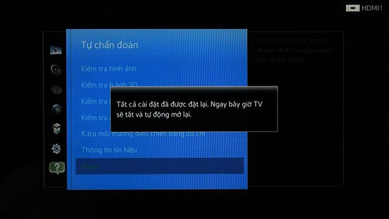 khôi phục cài đặt gốc TV khi tivi không kết nối được wifi