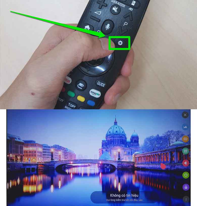 Thực hiện bước 1 cách dò kênh tivi LG trên hệ diều hành WebOS