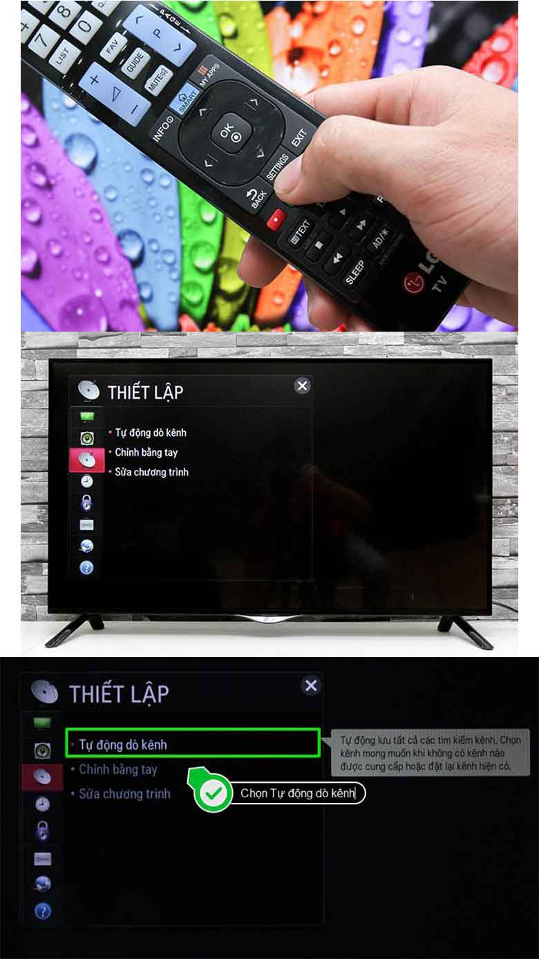 Thực hiện bước 1, 2 cách dò kênh tivi LG trên hệ diều hành Netcast