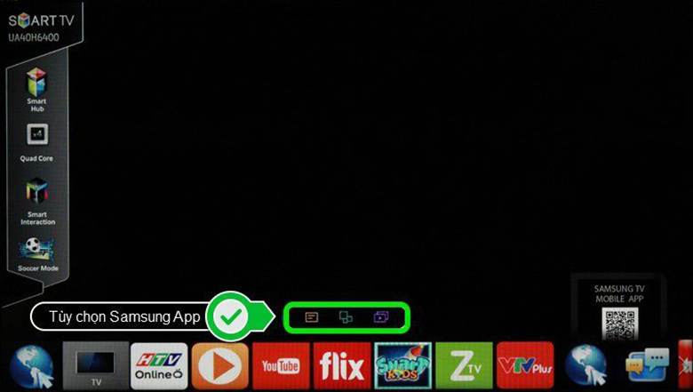 Cách tải ứng dụng cho tivi Samsung qua Smart Hub bước 2