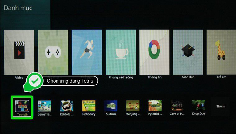 Cách tải ứng dụng cho tivi Samsung qua Smart Hub bước 4