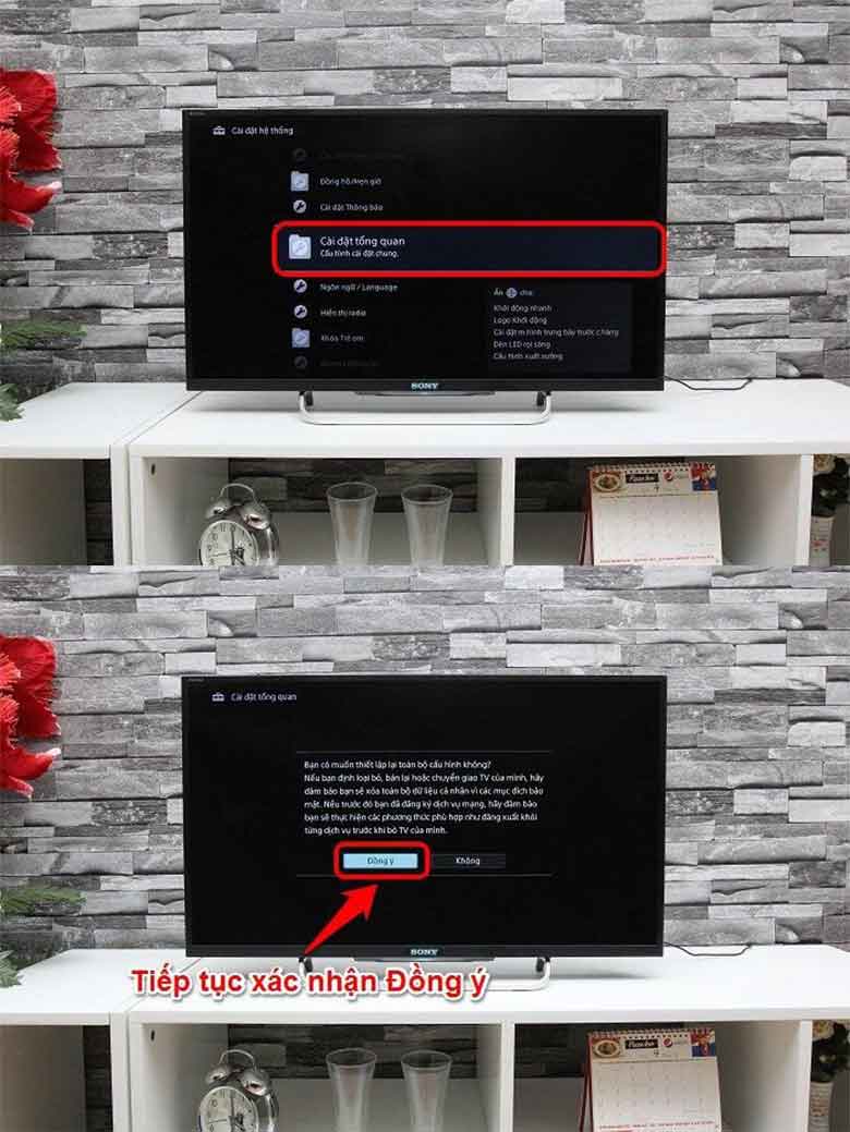 Sửa lỗi khi dò kênh tivi Sony tại bước 3,4