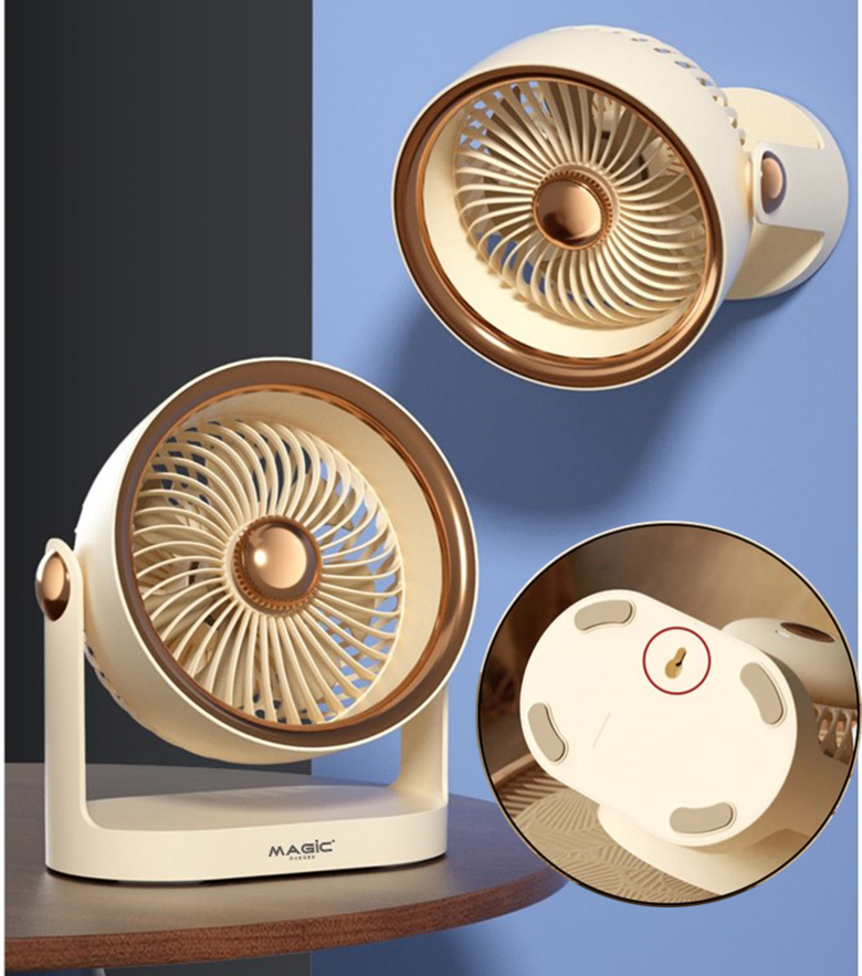 Quạt sạc mini Magic A-005 có móc treo tường